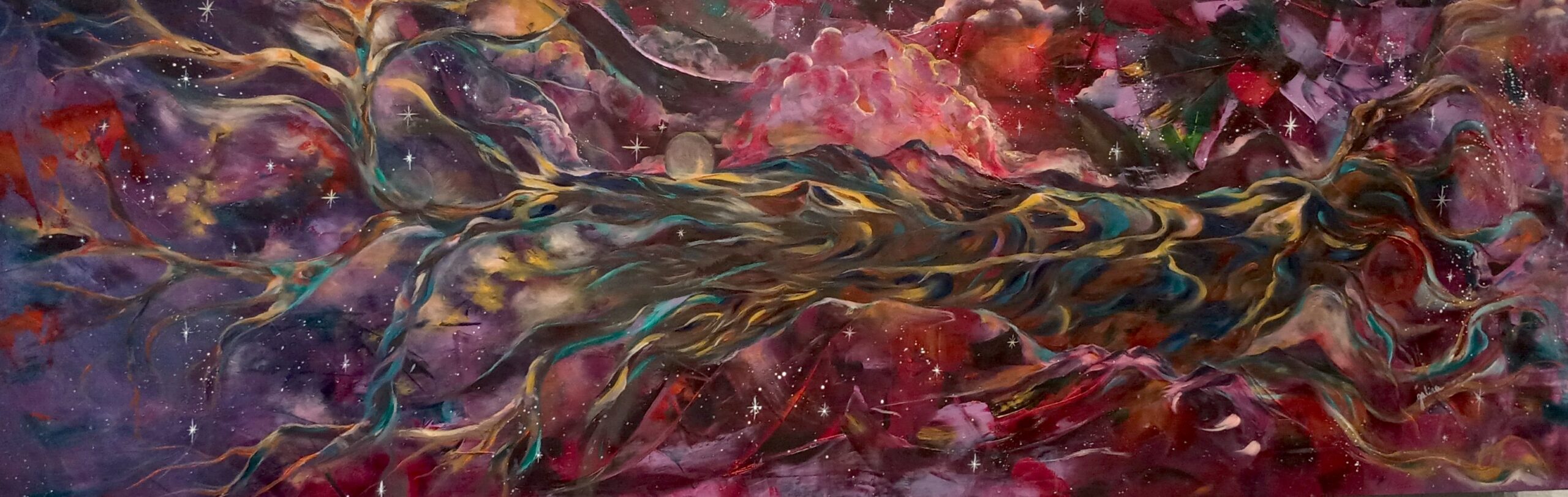 Fine Art for Sale Abstract Cosmic Landscape Sacred Art